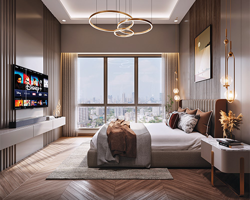 Comfortable Bedrooms with Floor to Ceiling Windows