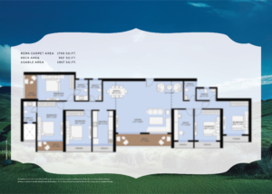 Victoria Suite 3 BHK Unit Plan