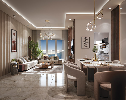 Large Living Room with Dining Area